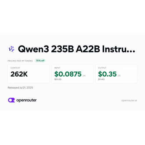 Qwen3 235B A22B Instruct 2507