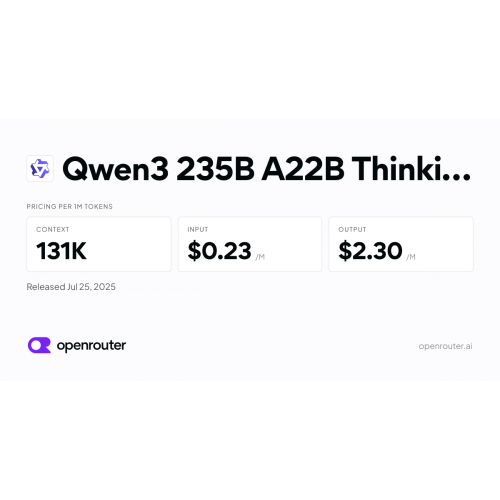 Qwen3 235B A22B Thinking 2507
