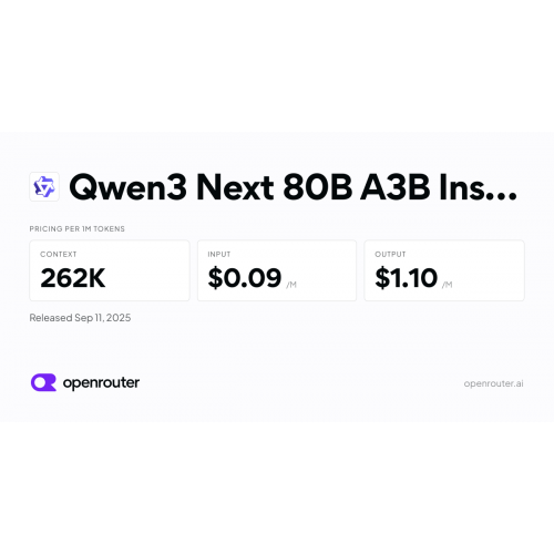 Qwen3 Next 80B A3B Instruct